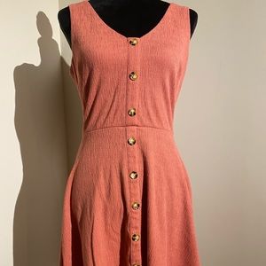 Pink button dress